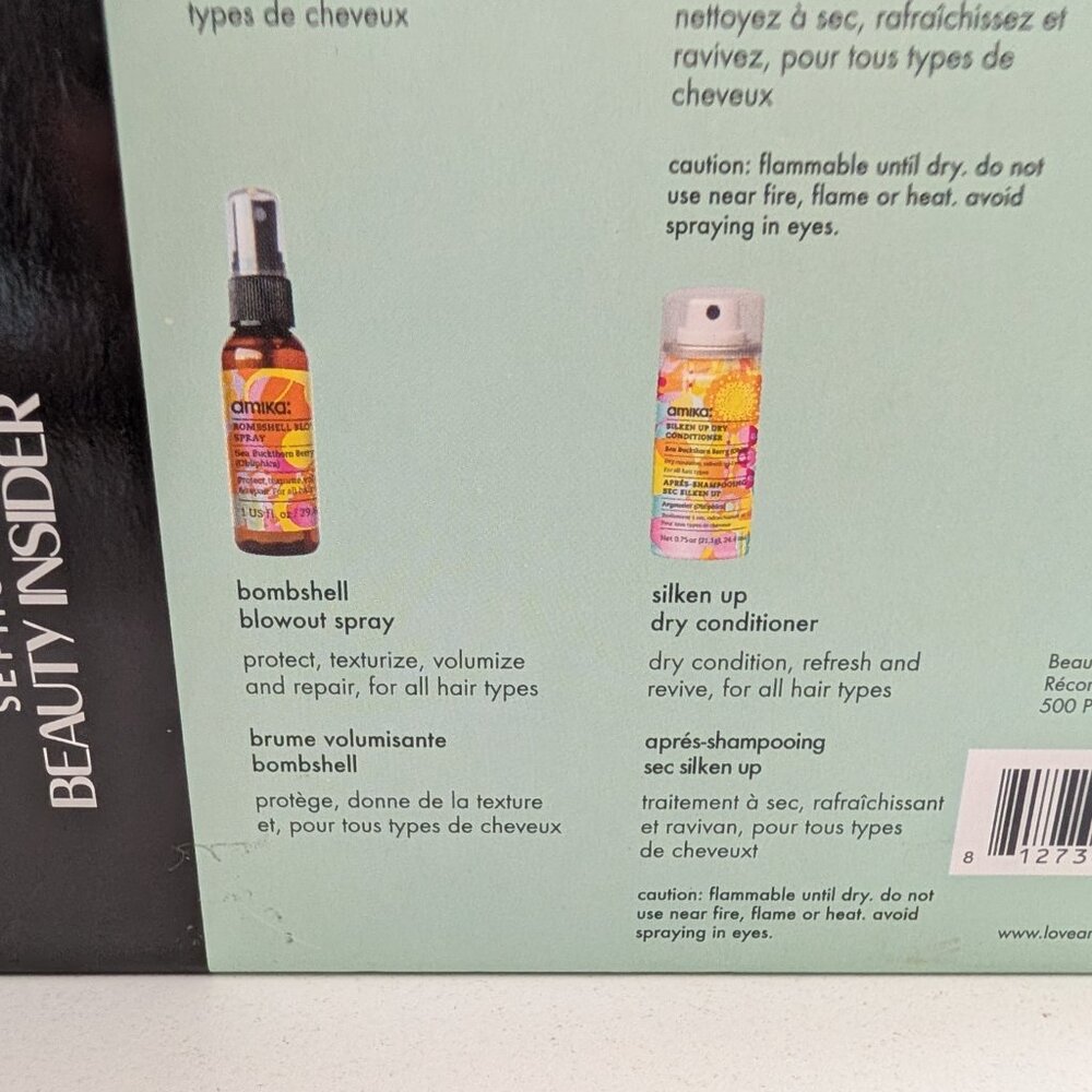 Amika Sephora Beauty Insider Set Conditioner Shampoo Mask Plus Texture Spray New - Picture 7 of 8
